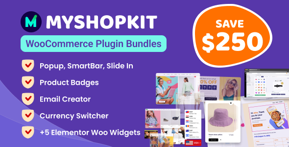 MyShopKit v1.0.5 – WooCommerce Coupon Popup, SmartBar, Slide In